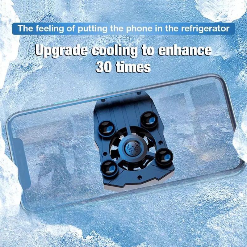 SPIDER Cooling fan mobile phone cooler radiator ultra quiet rechargeable for MLBB PUBG CODM LOKI Cooler Set Tv Box Pendingin Tv Box