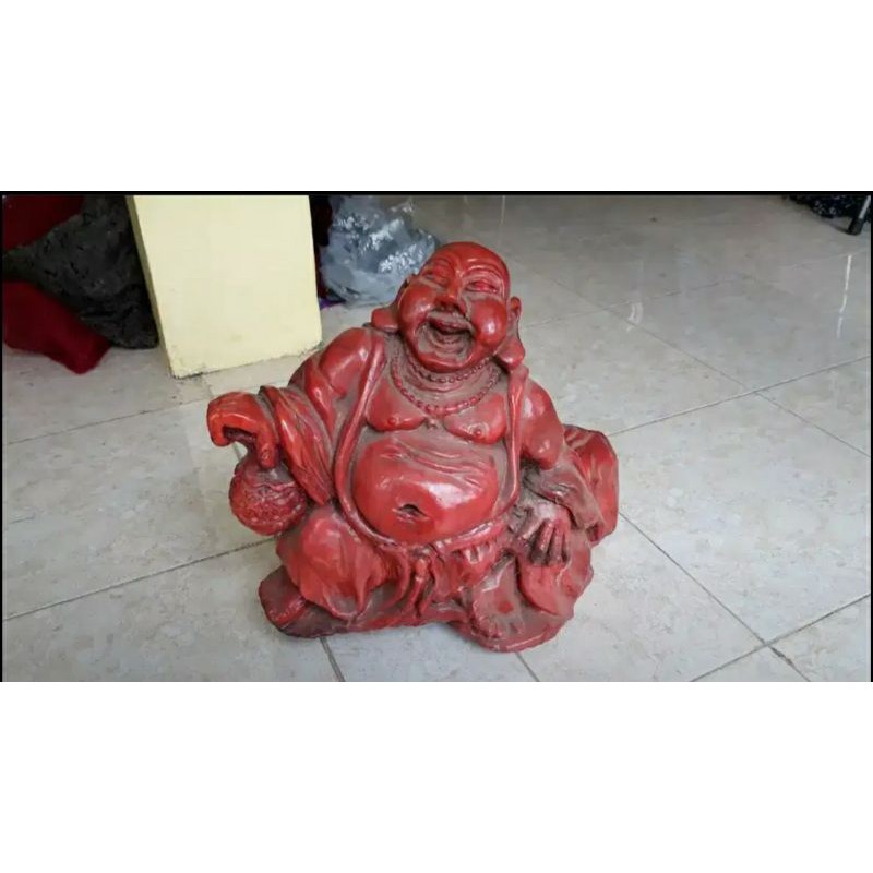 Patung Budha Batu Giok Merah