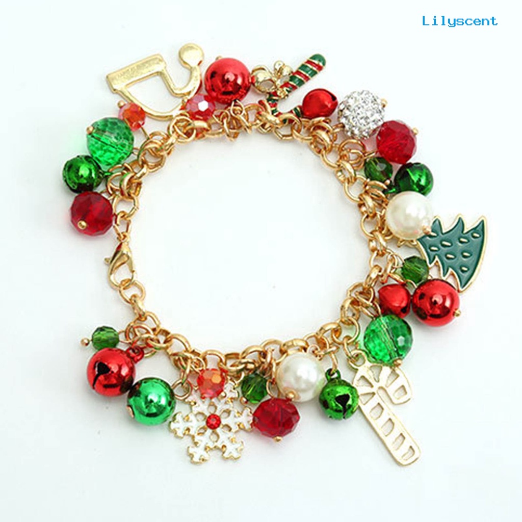 Gelang Kristal Imitasi Bentuk Pohon Natal Snowflake Bahan Alloy Untuk Pesta