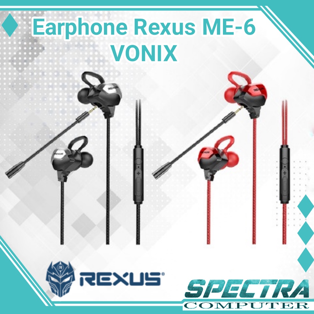 Rexus Vonix ME6 Gaming Earphone with Dual Microphone ME 6 ME-6 Headset