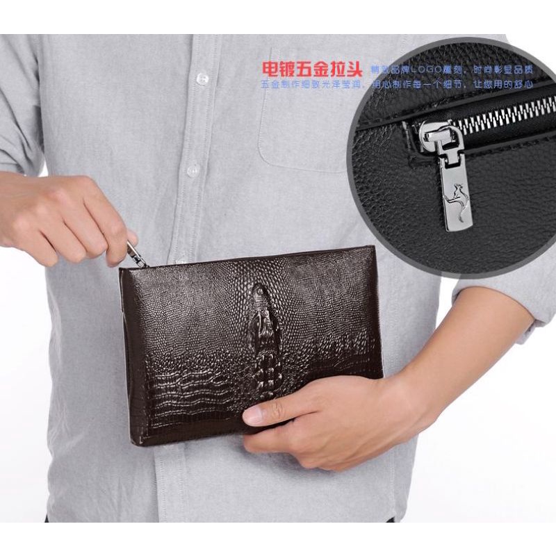 JUNZIDAISHU Dompet Clutch Handbag Motif Kulit Buaya Pria Wanita Premium Import 1099