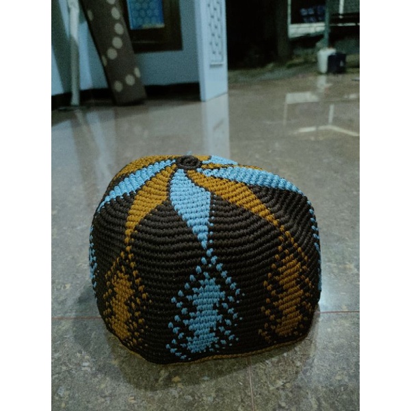 Peci rajut&songkok rajut motif&kupluk rajut motif keren