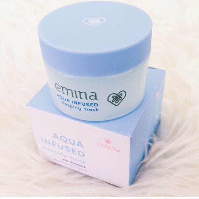 ✿ELYSABETHME✿ ˜”*°• emina •°*”˜. Emina aqua infused sleep mask water masker tidur pelembab moist moisturizer