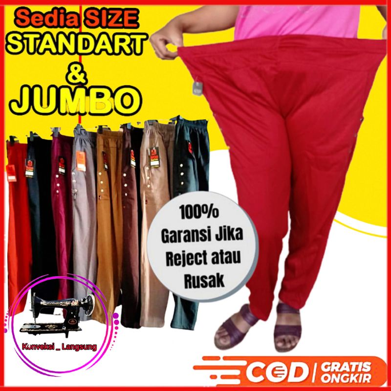 { PROMO } CLANA PANJANG WANITA BAHAN KAOS PREMIUM QUALITY | CELANA AYU TING TING | CELAHA HARIAN IBU