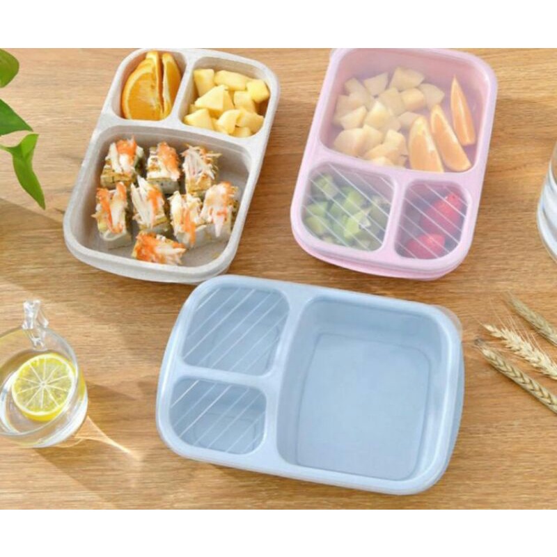 tempat makan 3 sekat / tepak makan 3 sekat