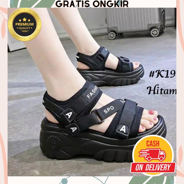 Wedges Sendal Sandal Wedges Wanita Import Kekinian Wijes Wanita Weges Sepatu Hak Tinggi Hak Tahu San