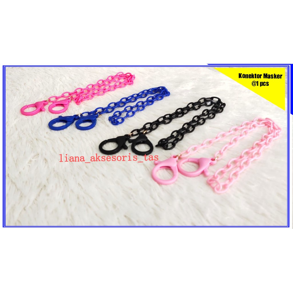 KALUNG STRAP MASKER KONEKTOR RANTAI MASKER PLASTIK KAIT TALI MASKER