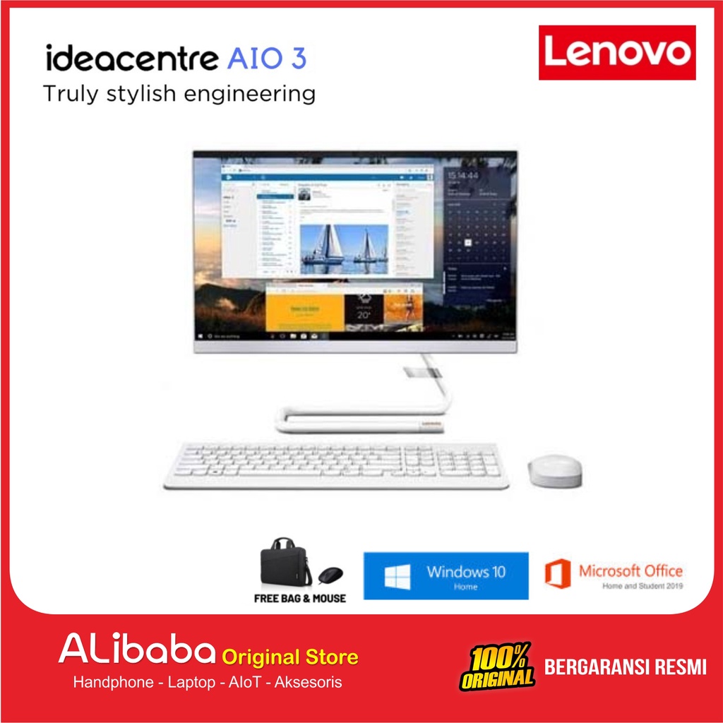 Lenovo PC AIO 3 22ADA05 Ryzen 3 3250U Win10 8GB HDD 1TB 21.5 FHD AMD Radeon OHS