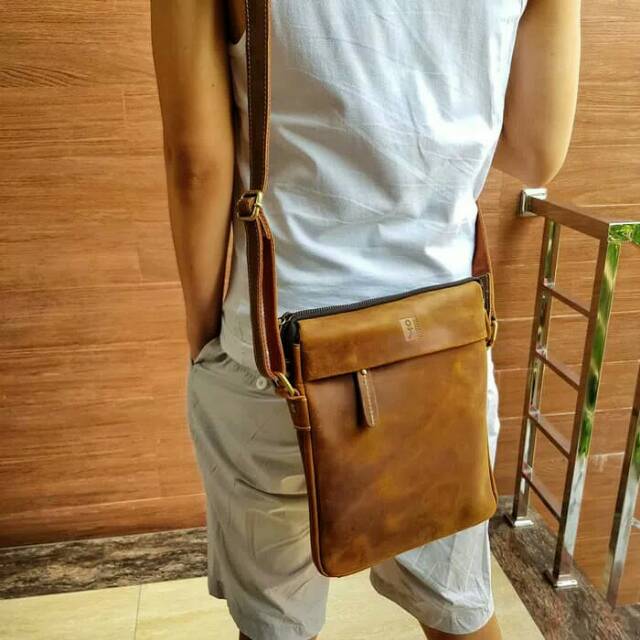 Tas selempang PRIA kulit asli -ISHIYA ONYX-