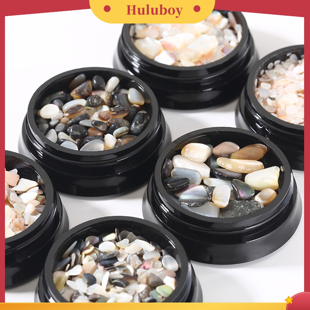 Huluboy Huluboy♡ 2pcs Potongan Batu Kerang Laut Asimetris Untuk Dekorasi Manicure