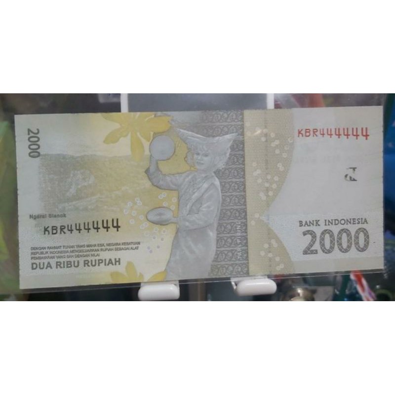 Uang Kertas Kuno 2000 Rupiah Tahun 2016 Thamrin Nomor Cantik Solid 4