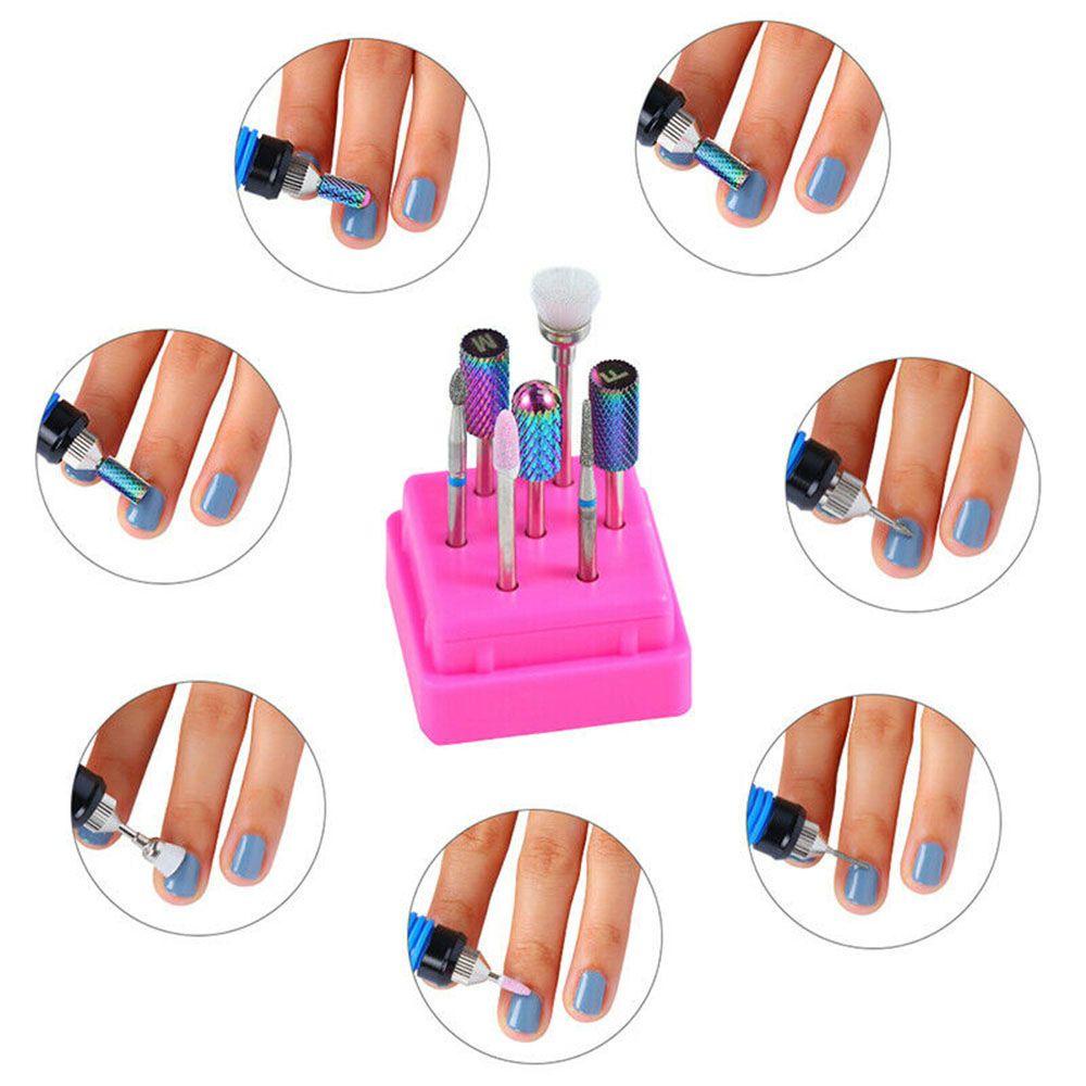 Preva 7PCS/Set Mata Bor Kuku Keramik Dengan Box Hot|Alat Pemotong Gilingan Manicure Pedicure