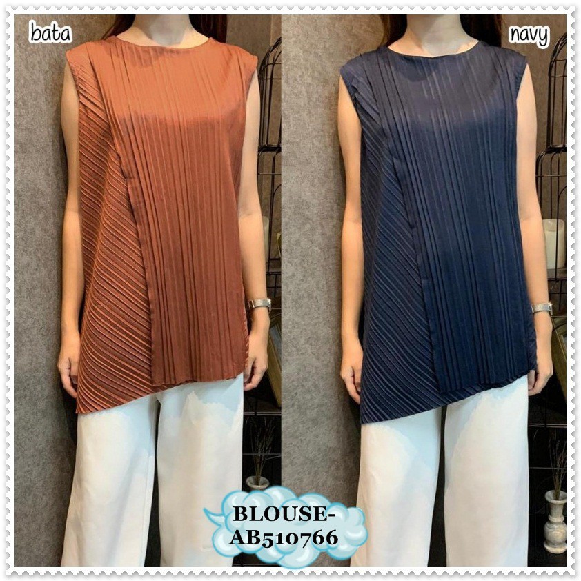 [baju wanita korea]  Baju Atasan Wanita Blouse Korea Bangkok Import Hitam Army Orange Navy