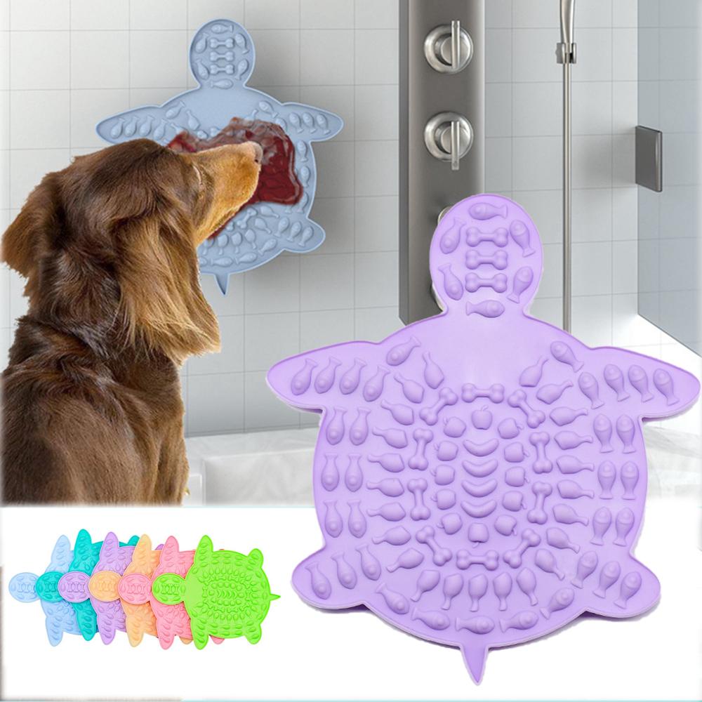 Rebuy Dog Jilat Mat Pad Makan Mangkuk Makanan Makan Pelatih Mencuci Perangkat Gangguan Slow Food Plate