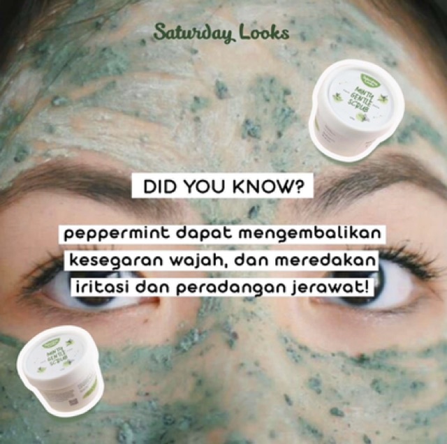 Saturday Looks Minty Gentle Scrub &amp; Clay mask Face Mask
