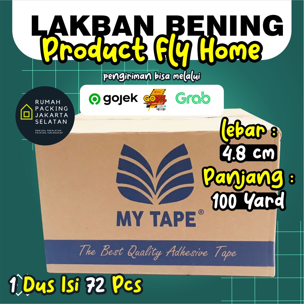 

Lakban Bening/Coklat 48mm 100 Yard 1 dus isi 72