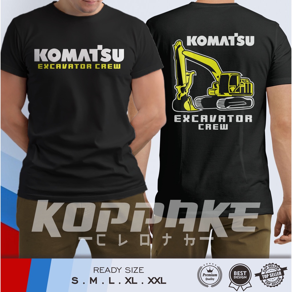 Kaos Alat Berat Komatsu Excavator Crew Baju Distro