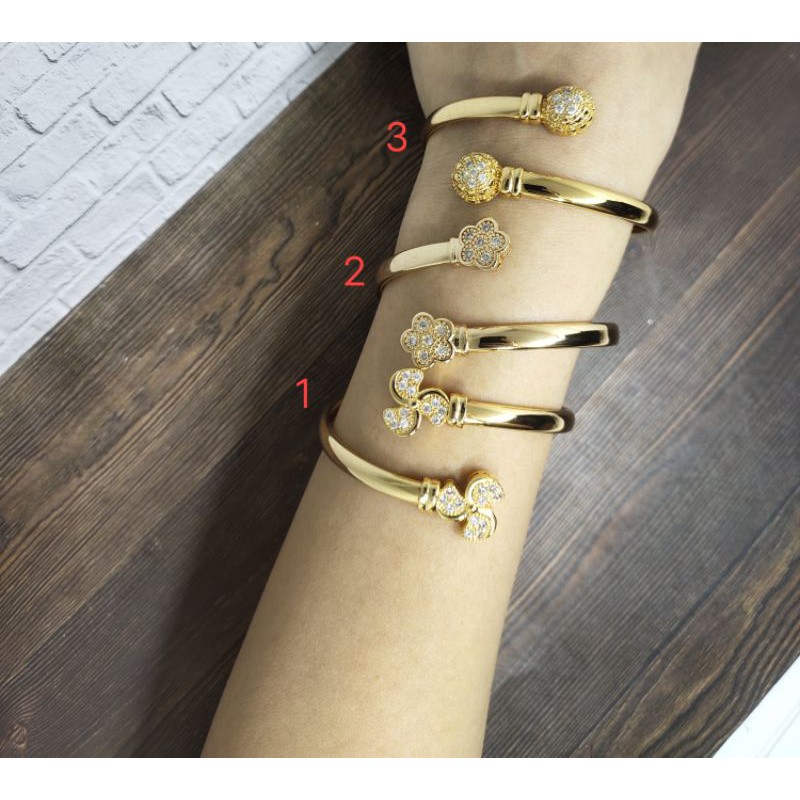 Fifi Fashion Gelang Bangkok Kombinasi Mata Model Perhiasan Lapis emas 0312#