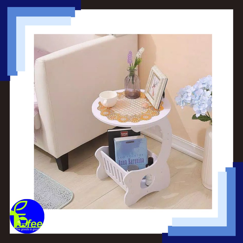 [IMPORT] - Small Round Coffee Table Meja Ngopi Bulat samping sisi MEGAHOME Diamter 36cm