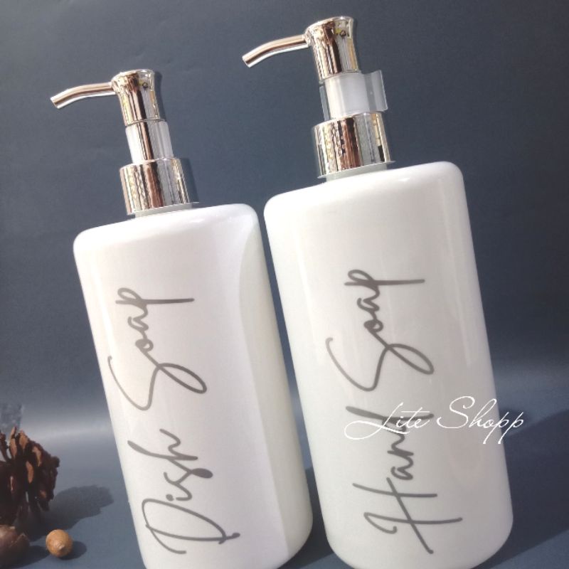 Botol Sabun cair Luxury Aesthetic 500ML putih