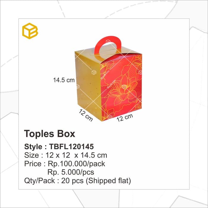

Unik TBFL120145 - Toples Box Imlek Flower, CNY Packaging Sincia, Packaging, Diskon