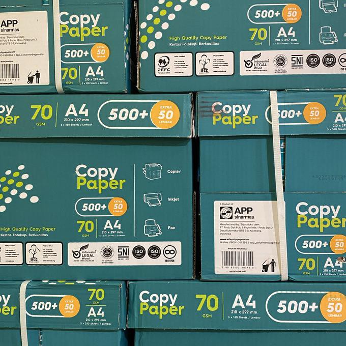 

Kertas HVS Copy Paper A4 70 Gsm, 1 Box