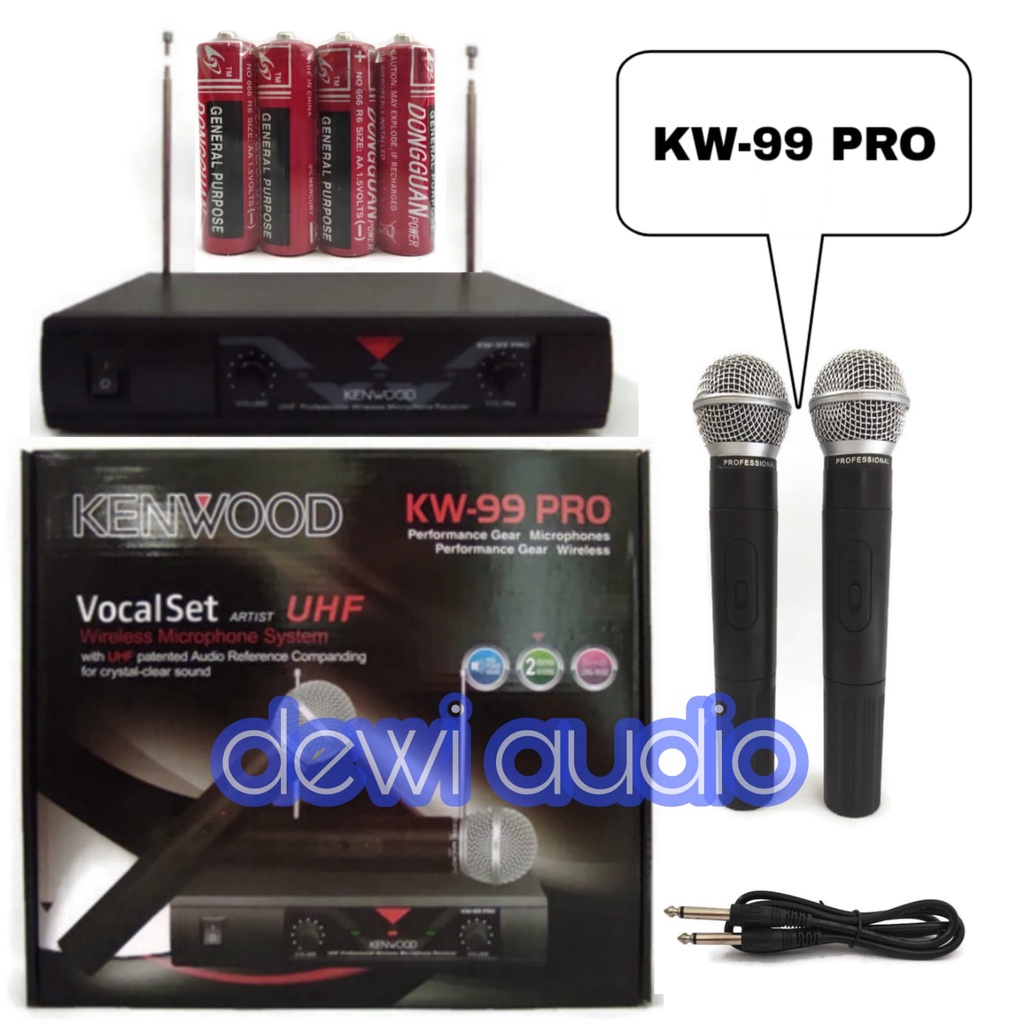 MIC KENWOOD KW99PRO / MICROPHONE KENWOOD KW99 PRO / MIC WIRELESS KENWOOD KW99-PRO / MIC MURAH UHF KENWOOD KW 99 PRO