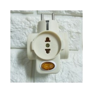 KYOWA Steker T-Arde Saklar 3 Lubang + Switch