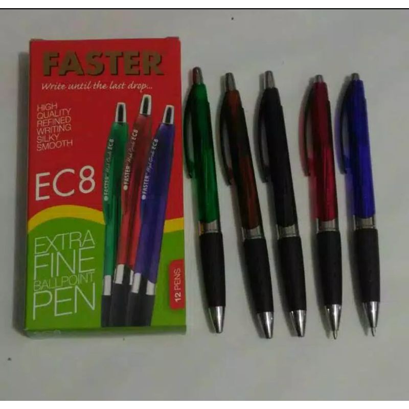 

pulpen EC8 Faster satu kotak isi 12 biji harga perkotak