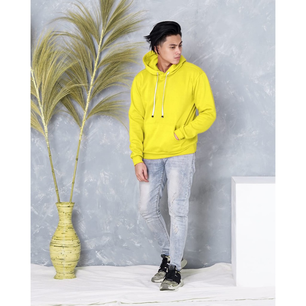 MUKZHOP - SWEATER HOODIE POLOS BASIC / SWEATER POLOS / TOTOLUY / KUNING