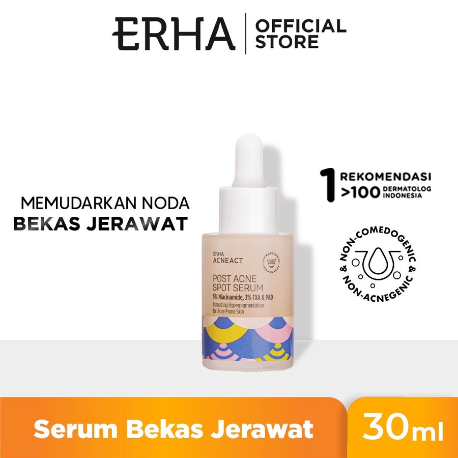 ERHA Acneact Post Acne Serum 30ml - Serum Untuk Menyamarkan Bekas Jerawat