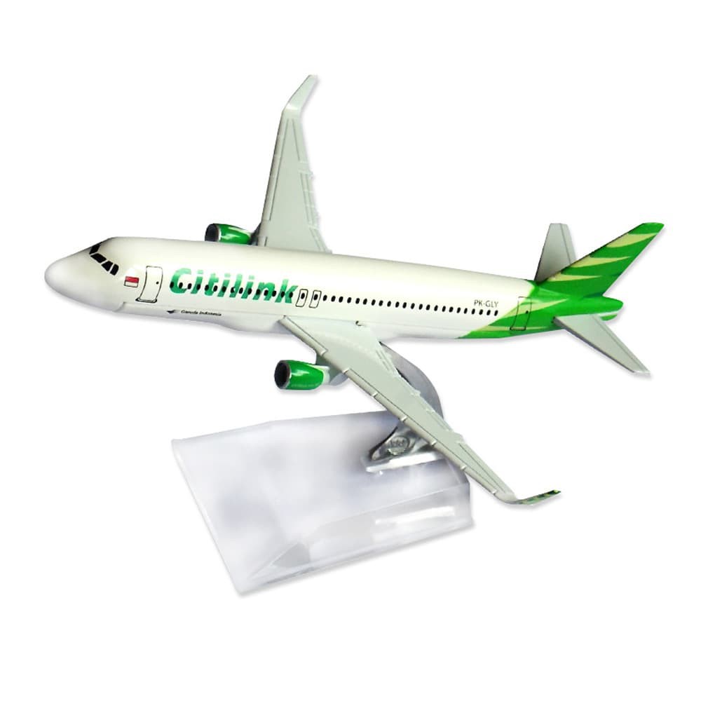 Super Murah! MINIATUR DIECAST PESAWAT CITILINK INDONESIA PAJANGAN HIASAN PESAWAT