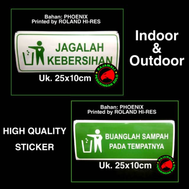 Jual Sticker Jagalah Kebersihan High Quality Sticker Sticker Sign