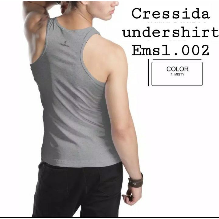 gof CRESSIDA SINGLET PRIA  EMSL.002 / CMUS.002  cressida kaos dalam pria cressida 100% original