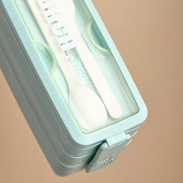 ✯ KKV - 40000KM 3 layers lunch box / Kotak makan tingkat Green / Beige 1000ml/FOOD CONTAINER ☊