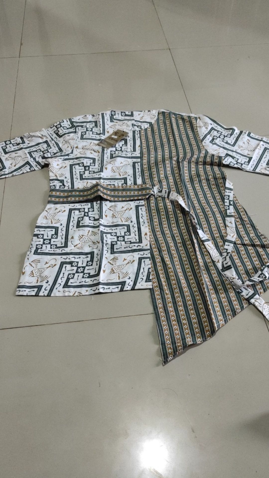 Tey-17 Batik Wanita Asj Sa Hrb026 Kenongo Kemeja Tosca Pendek