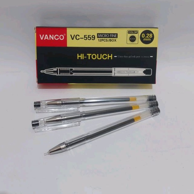 

dNoura SELUSIN ( 12 PCS ) Pulpen Hitech Vanco Hi-Touch Vanco 0.28 mm Gel Pen Hitech Vanco Hi-Touch Vanco 0.28mm