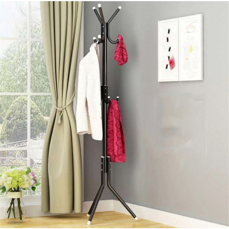 gantungan baju gantungan topi stand hanger coatrack gantungan 9 kait