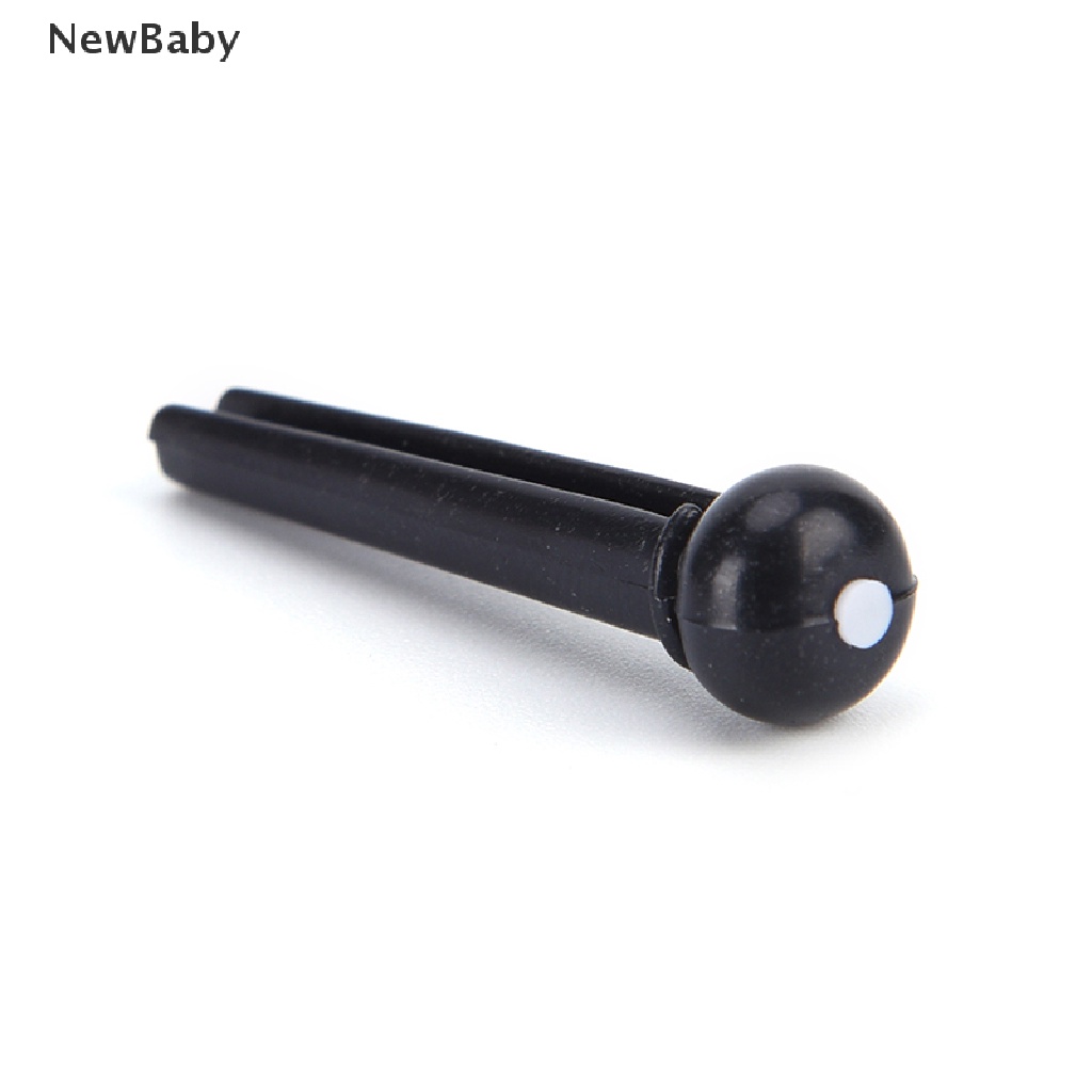 6 bridge Pins saddle bridge Bone Warna Hitam / Putih Untuk Gitar Akustik