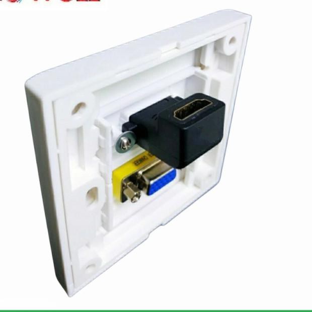♝ Howell Wall / Face Plate HDMI + VGA - HDMI Lurus ➺