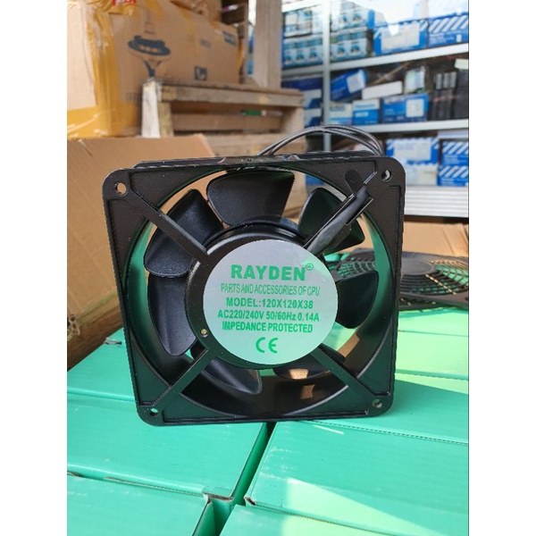 KIPAS AC 220V 12 CM RAYDEN KEMASAN HIJAU