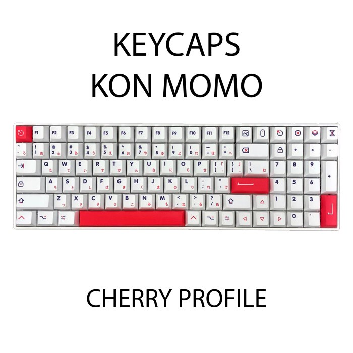 KEYCAPS KON MOMO PBT CHERRY PROFILE SUBLIM MECHANICAL KEYBOARD