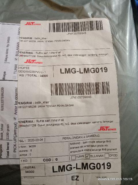 Batik Couple Keluarga Sania Ruffle Ori Ndoro Jowi Dnt Jaring