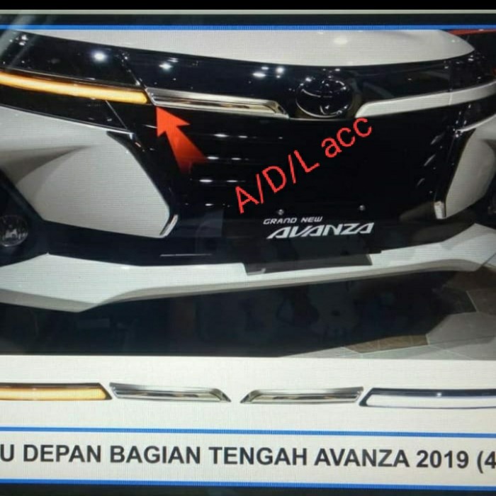 lampu led DRL depan headlamp + grille all new avanza /xenia / veloz 2019 2020 2021 model alphard + RUNNING SEIN