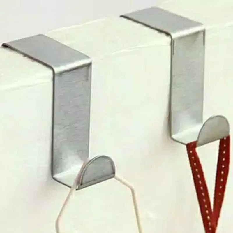 gantungan stainless untuk di pintu serba guna tanpa paku (1set=2pc)