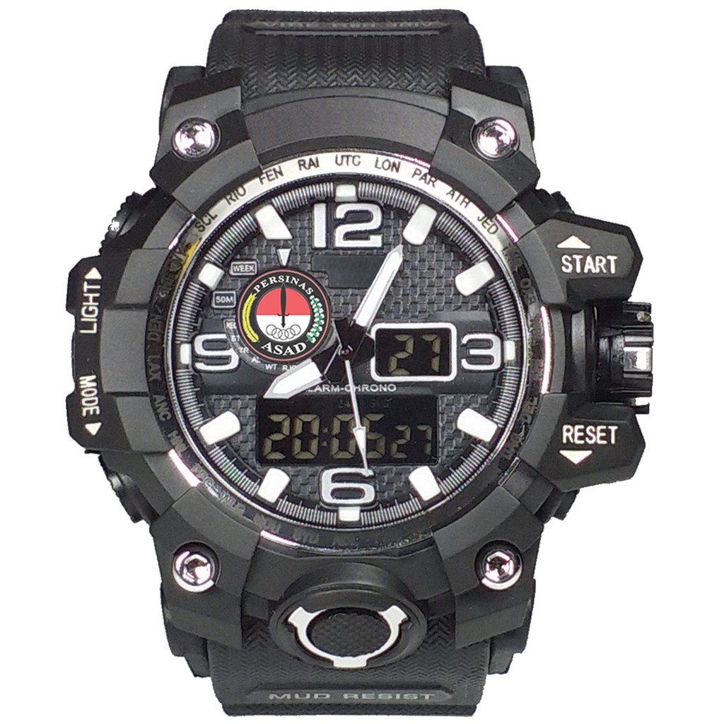 (Istimewa Bossque) Jam PERSINAS Double Time List Putih (Exclusive)