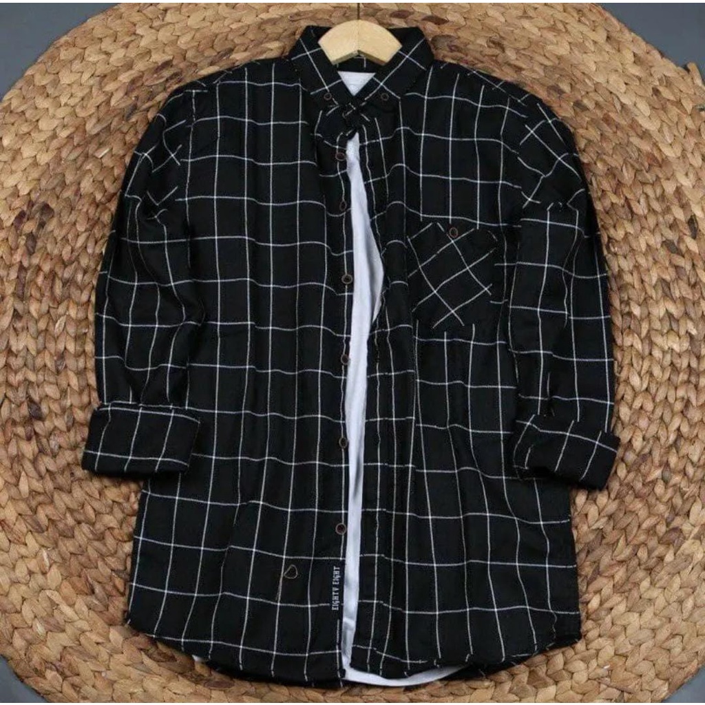 kemeja flanel premium kemeja lengan panjang