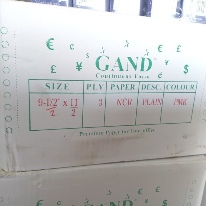 

Continuous Form 3 ply Bagi 4 GAND