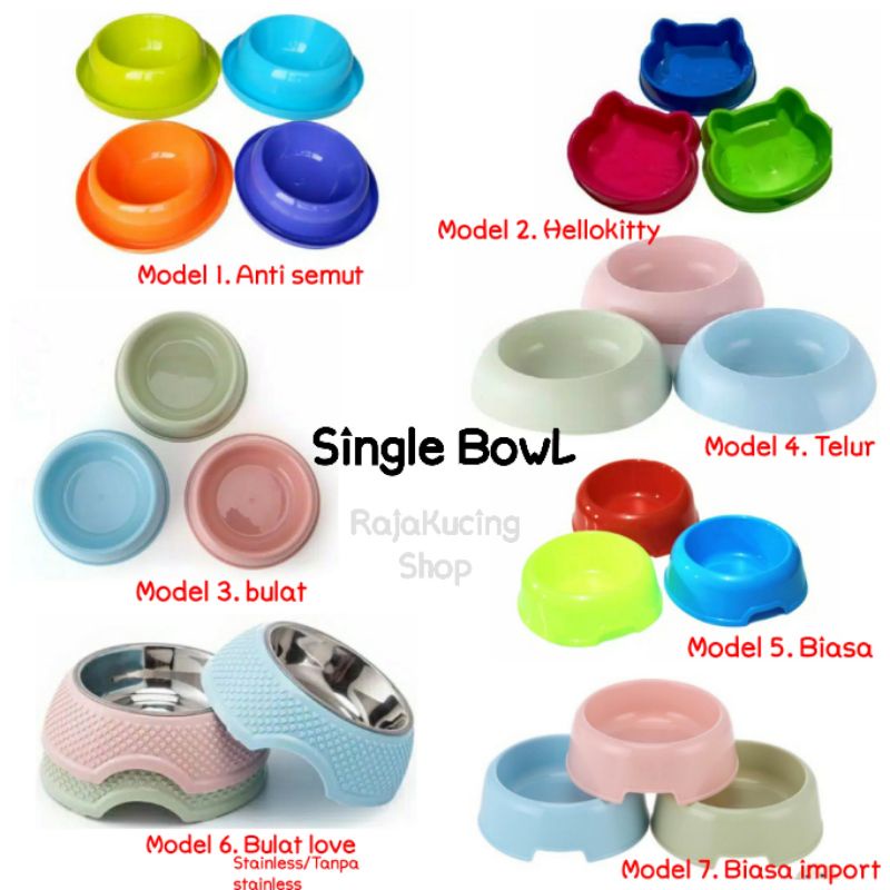 Tempat makan kucing anti semut SINGLE bowl