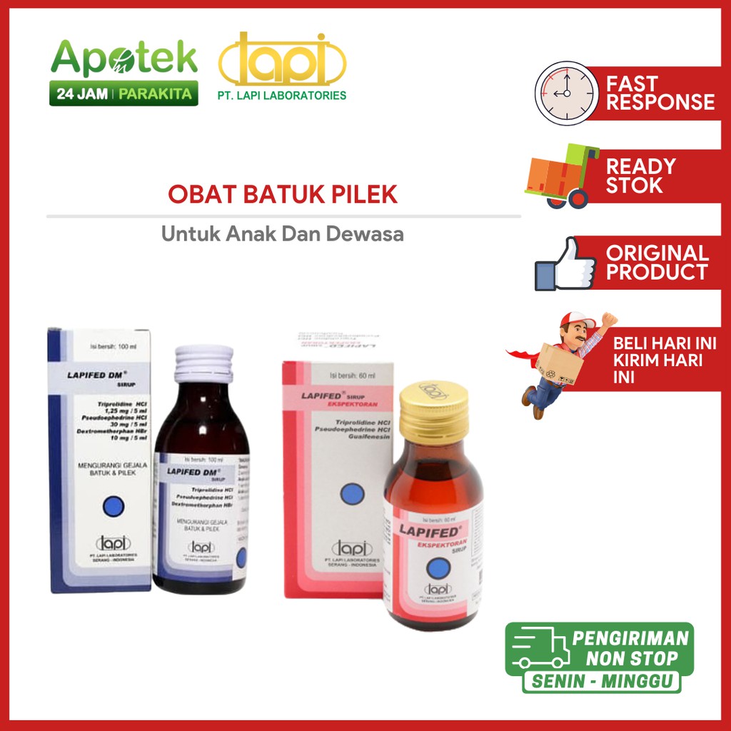 Lapifed Sirup Pilek/ Batuk Ekspektoran Anak dan Dewasa 60 ml
